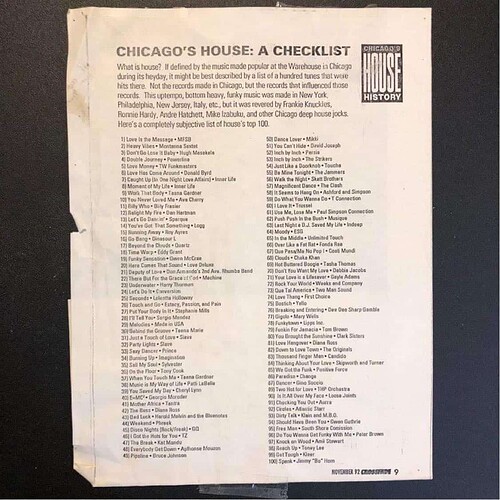 Crossfade-Chicago-House-Checklist