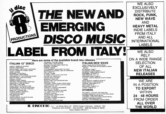 Italo Disco ad 1984