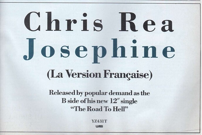 Chris Rea Josephine