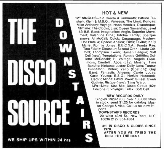 Disco Source US 1982