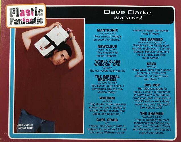 Top 10 Dave Clarke 1996
