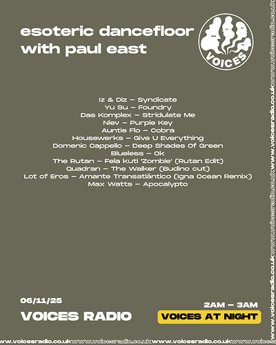 Voices_EsotericDancefloor_6Nov25_tracks