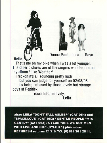 Leila Like Weather 2 March 1998