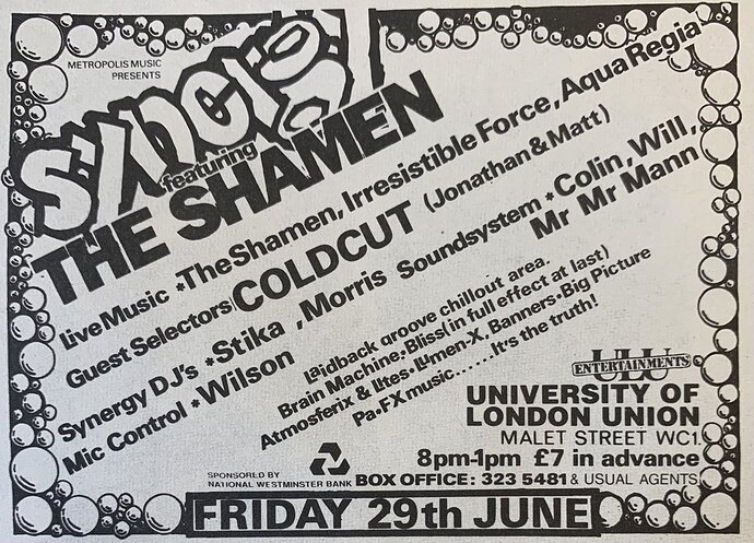 Shamen 29 June 1990