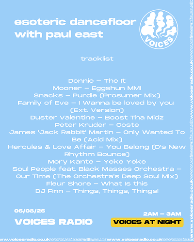 Esoteric_Dancefloor_Paul_East_06Aug26_tracklist