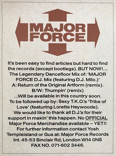 Major Force 1990