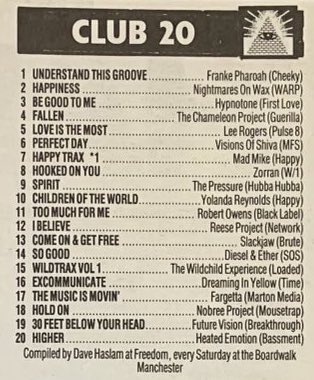 Top 10 Dave Haslam Nov 1992