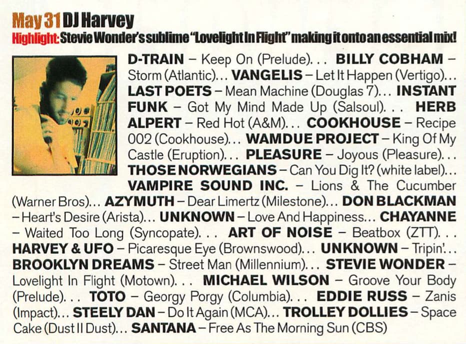 Harvey Radio one essential mix 31 May 1998